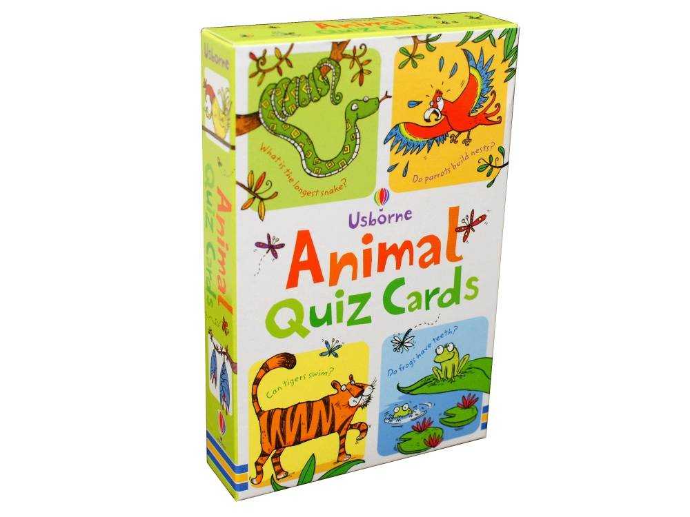 Animal quiz cards