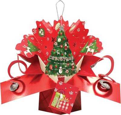 Second Nature Petite Christmas Pop-Up Cards New Luxury 3D Pop Ups Second Nature Xmas Card Petite – Tree